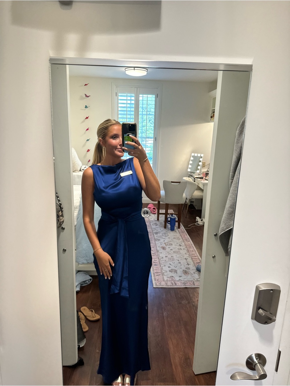 Amanda Uprichard Rosemary Navy Maxi Dress - Picture 4 of 5
